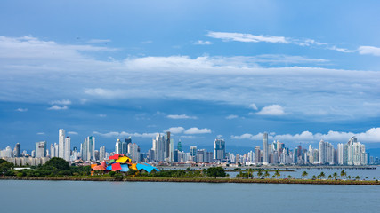 Panama City panorama from sea