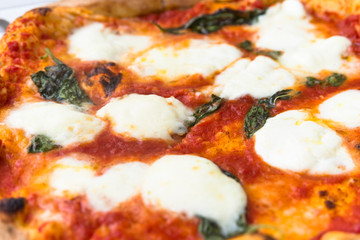 Obraz na płótnie Canvas Pizza con mozzarella di bufala campana, Italian Food