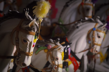 Fototapeta na wymiar Detail of Carousel horses