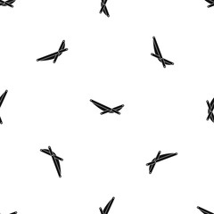 Beach chaise pattern seamless black