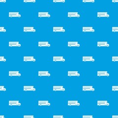 School bus pattern seamless blue