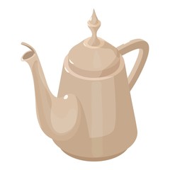 Kettle vintage icon, isometric 3d style