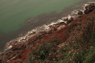 Vue des côtes normandes