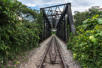 Fototapeta na wymiar View along the railway.