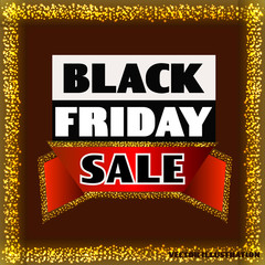 Bright background black friday. Dark web banner for black Friday sale. Concept of advertising for seasonal offer. Vector illustration.