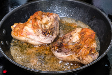 fried chicken in the pan