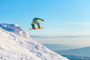 Beautiful sunny day in the mountains.