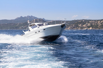 Fototapeta premium Luxury yacht in the sea