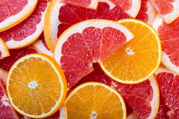 Fototapeta na wymiar Orange and grapefruit background