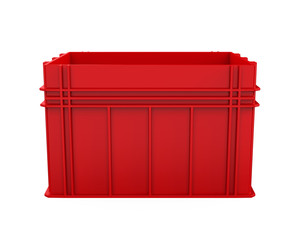 Plastic Crate Isolated