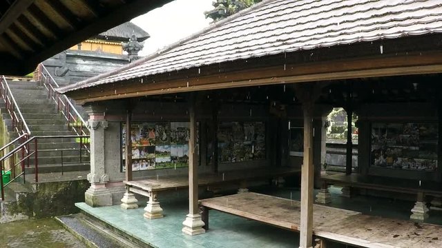 Rainy scene from Besakih temple Bali Indonesia.