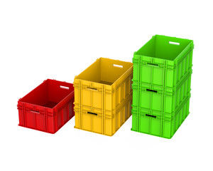 Plastic Crate Isolated