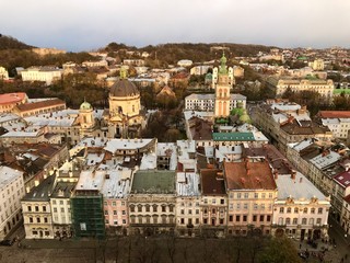 Fototapeta na wymiar Lemberg von oben (Ukraine)