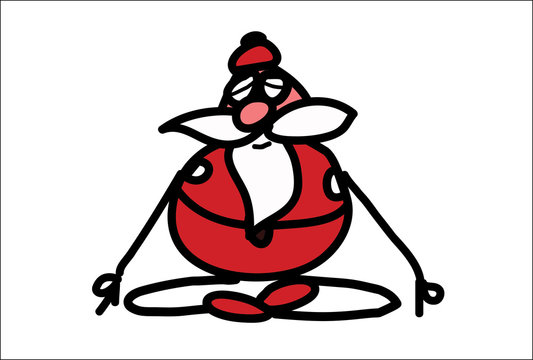 recommend clip art:  Meditating Yoga Santa