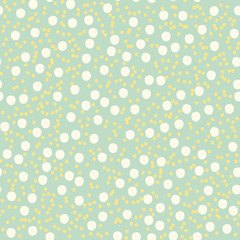 Baby Fun Hand Drawn Dots Asymmetrical Seamless Pattern, Dotted Swiss
