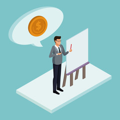 Isometric business avatars icon vector illustration graphic design