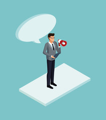 Isometric business avatars icon vector illustration graphic design