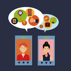 Social network icons icon vector illustration graphic design