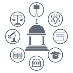 University round icons icon vector illustration graphic design