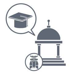 University icons set icon vector illustration graphic design