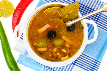 Dish of Russian cuisine-saltwort