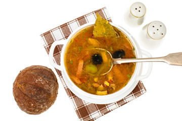 Dish of Russian cuisine-saltwort