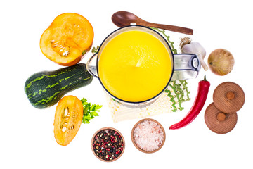 Preparation and mixing of pumpkin puree