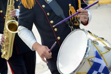 Street parade brass band marching