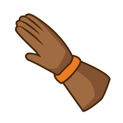 Worker glove isolated icon vector illustration graphic design