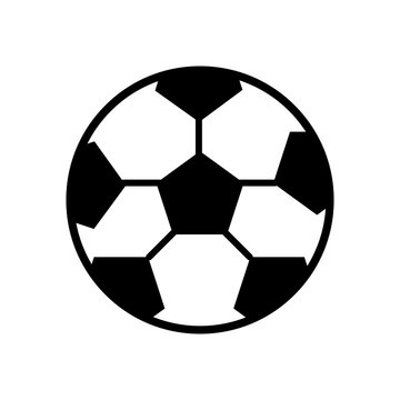 flat line monochromatic soccer ball over white bckground vector illustration