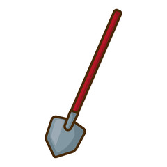Shovel construction tool icon vector illustration graphic design