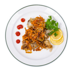Fish with vegetable marinade