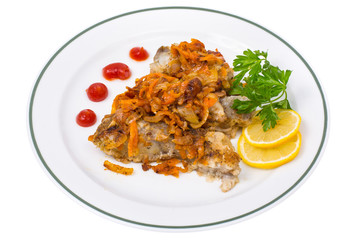 Fish with vegetable marinade