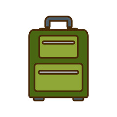 Travel luggage isolated icon vector illustration graphic design