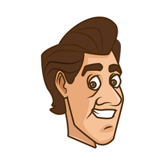 Adult man face cartoon icon vector illustration graphic design