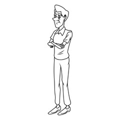 Adult man cartoon icon vector illustration graphic design