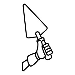 Construction spatula tool icon vector illustration graphic design