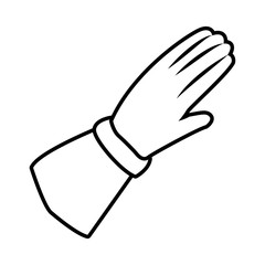 Worker glove isolated icon vector illustration graphic design