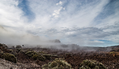 The national Park vulcan El Teide on Tenerife island in the african part of Spain - Canary Islands....