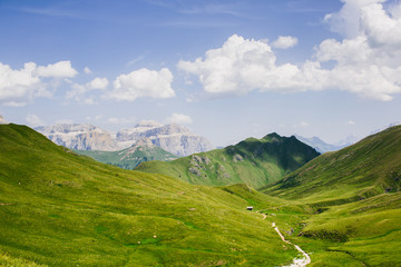 Green valley on the mountain