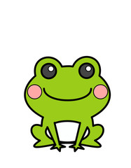 カエル(色、頬線)