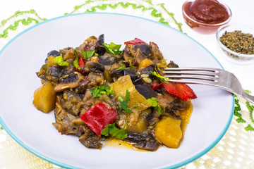 Garnish of different vegetables