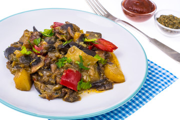 Garnish of different vegetables