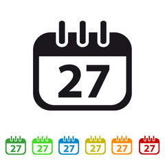 Calendar flat icon for apps and websites