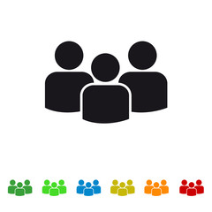 Group of people flat icon for apps and websites