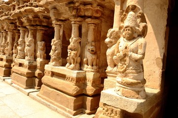 Fototapeta premium Temple hindouiste Vaikunta Perumal de Kanchipuram (Tamil Nadu- Inde)