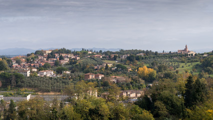 Fototapeta na wymiar Rolling hills in Tuscany, Italy