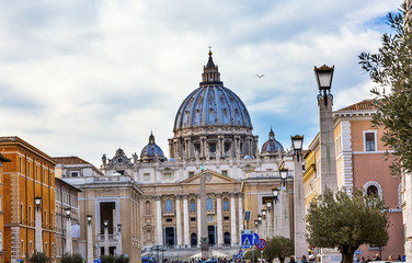 Street View Saint Peter's Basilica Vatican Rome Italy