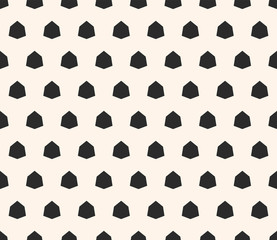 Vector geometric seamless pattern with small diamond shapes, angular hexagons