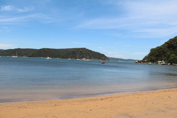 Fototapeta na wymiar Pittwater Palm beach in the north of Sydney on the Tasman Sea, Australia 